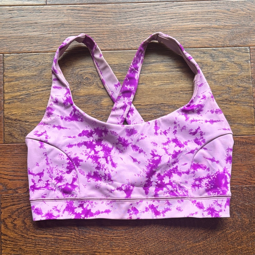 IVL pink tie dye sports bra, size 10